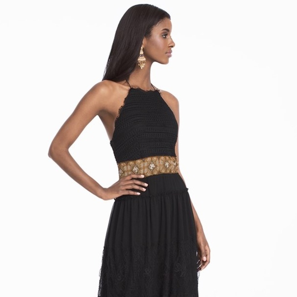 White House Black Market Colorblock Maxi Dress